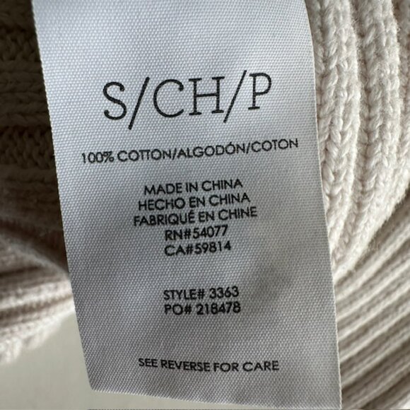 CAbi Women Style 3363 D Ring Pullover Ribbed Knit Ivory Mock Neck Sweater Size S - Picture 5 of 7